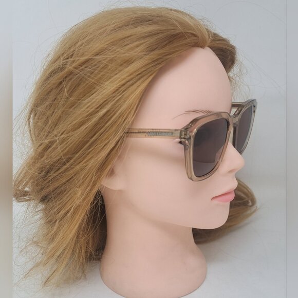 Saint Laurent Womens Sunglasses Transparent Lt Brown Square SL 457 004 53-20-145 - Picture 10 of 14